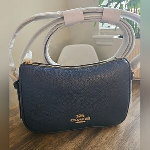 Coach Navy Leather Crossbody Bag